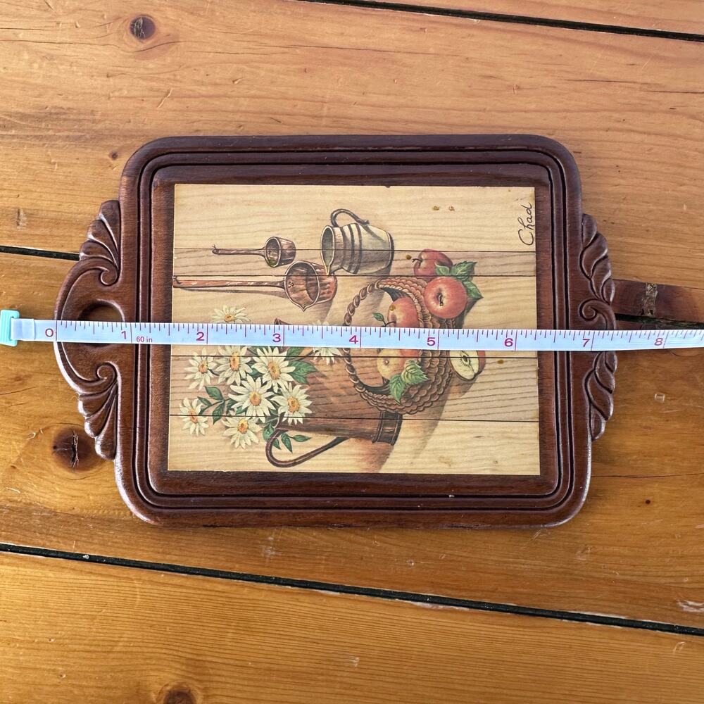 3 Vintage Wood Mounted Lithograph Kitchen Plaques Cottagecore Granny Country 5x7 - Picture 7 of 8